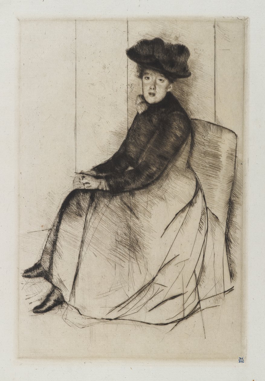 Reflexión, c.1890 de Mary Cassatt