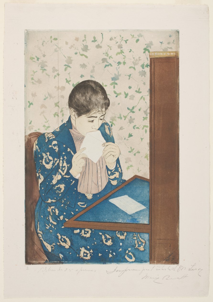 La Carta, 1890-91 de Mary Cassatt