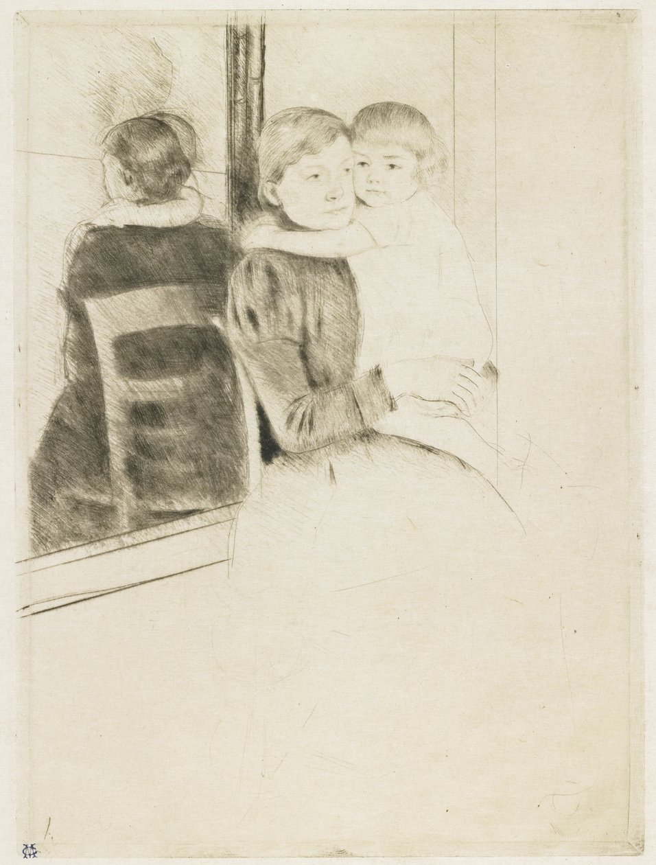 El espejo, 1891 de Mary Cassatt