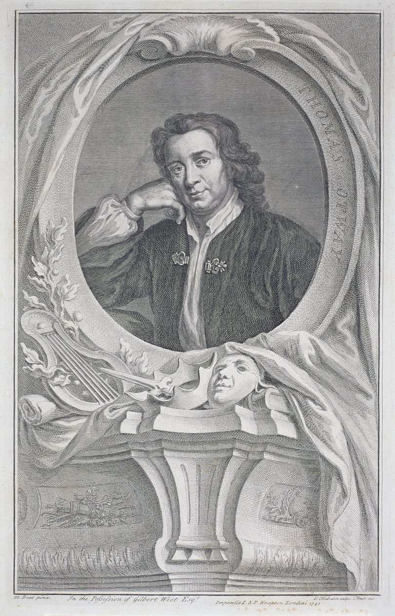 Retrato de Thomas Otway (1652-85) grabado por Jacobus Houbraken (1698-1780) de Mary (after) Beal