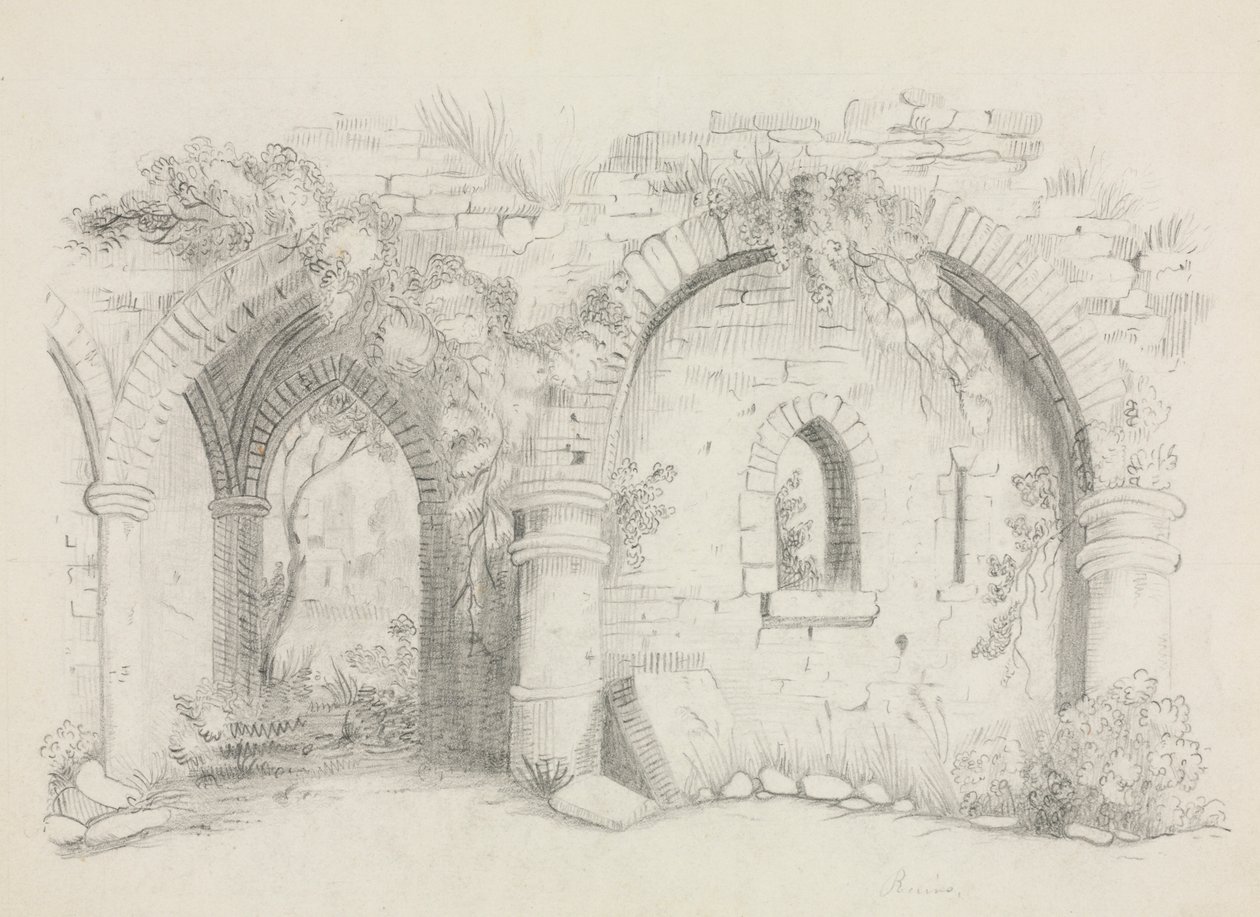 Ruinas, alrededor de 1840 de Mary Altha Nims