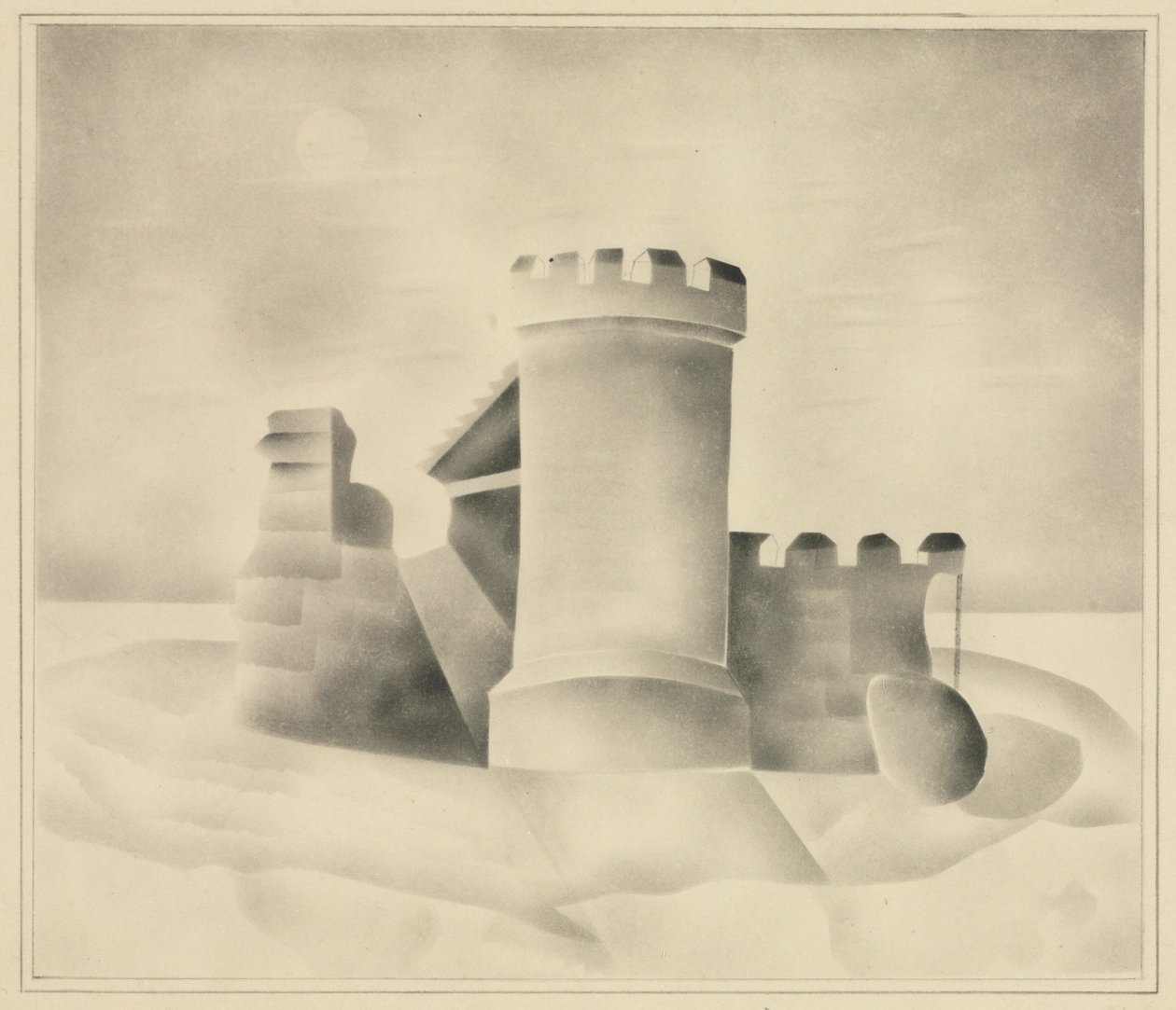 Ruinas a la luz de la luna, 1840 de Mary Altha Nims