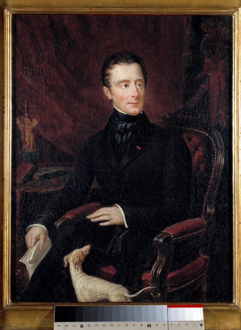 Retrato del poeta francés Alphonse de Lamartine (1790-1869) Pintura de Marianne Lamartine (siglo XIX). París. Museo de la Vida Romántica de Mary Ann Elisa Lamartine