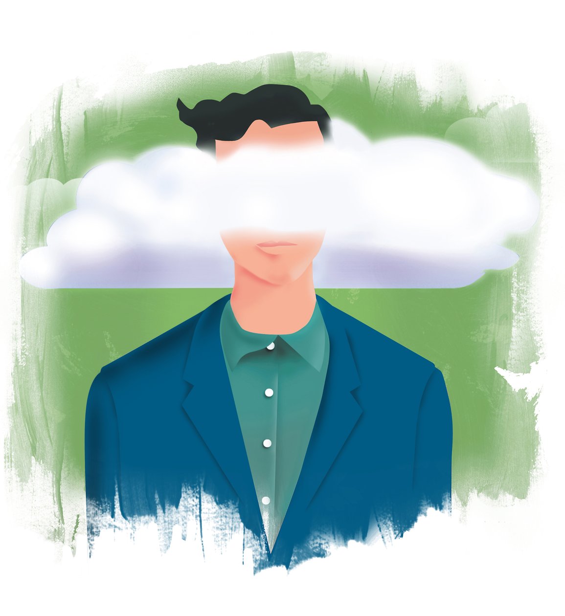 La cabeza en las nubes, 2015 (digital) de Mary Ann Smith