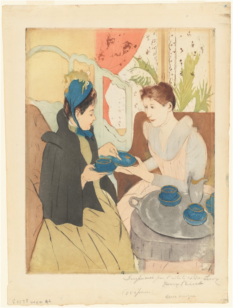 Fiesta del té de la tarde de Mary Cassatt