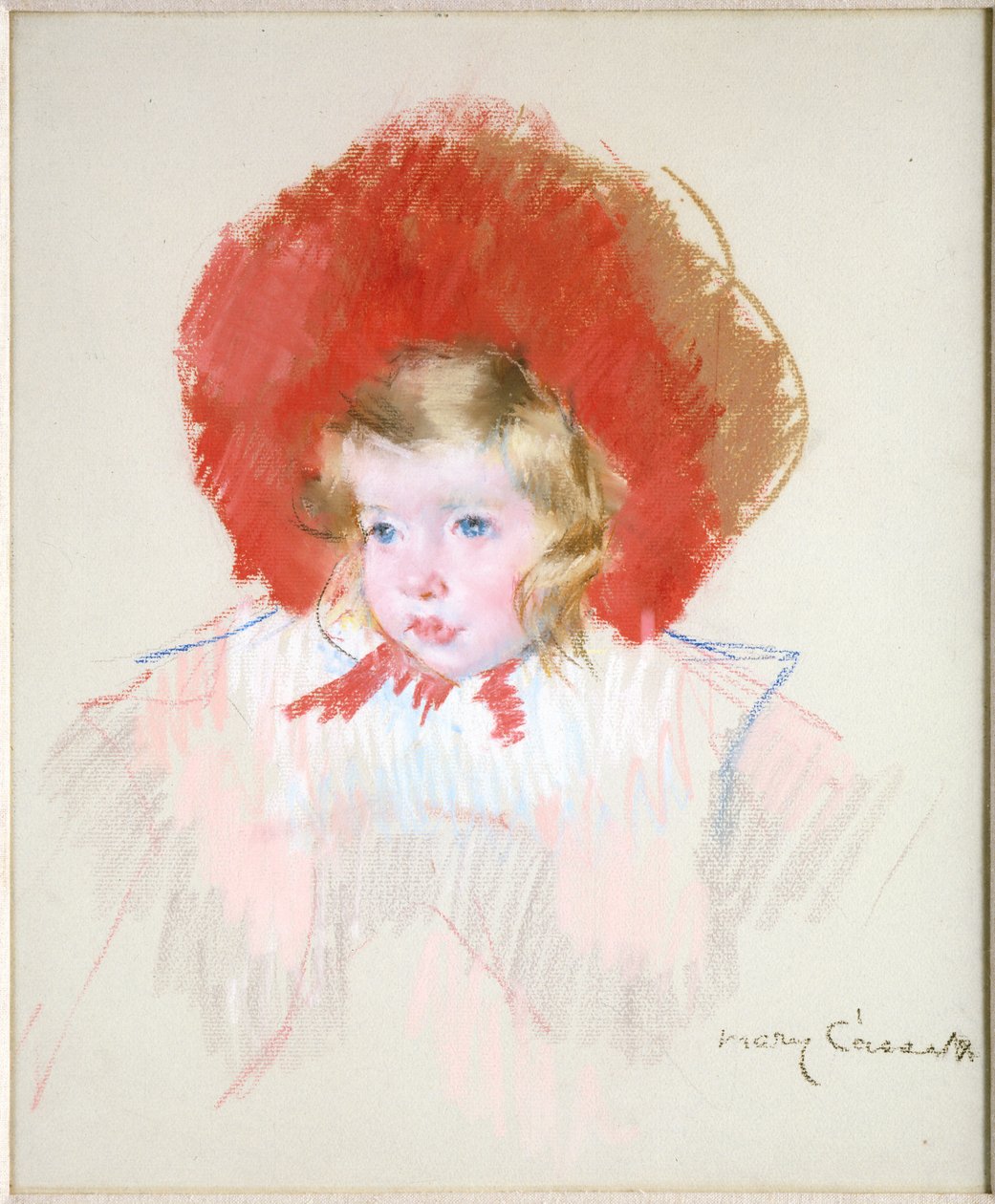 Niño con sombrero rojo de Mary Cassatt