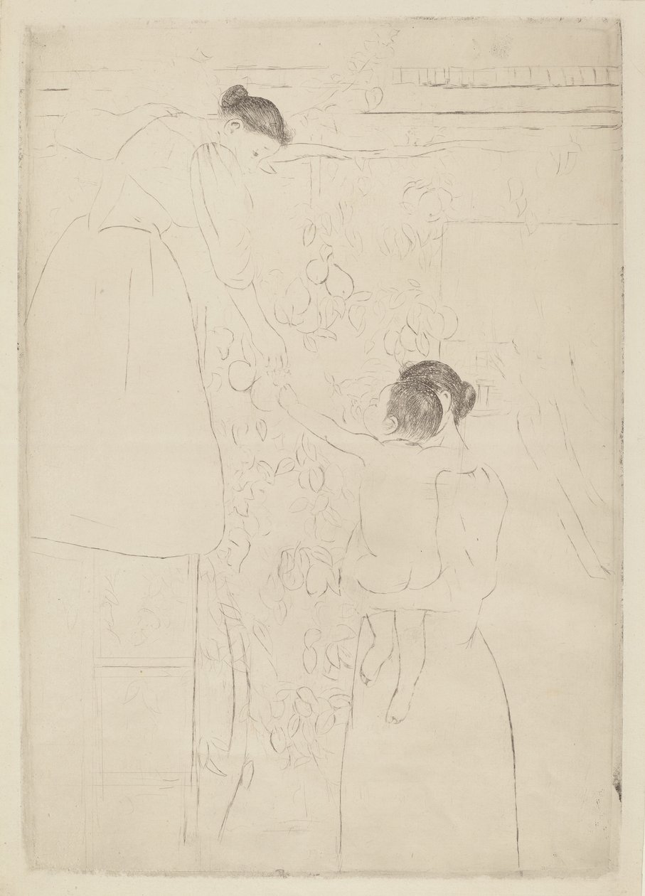 Recolectando fruta, c. 1893 de Mary Cassatt