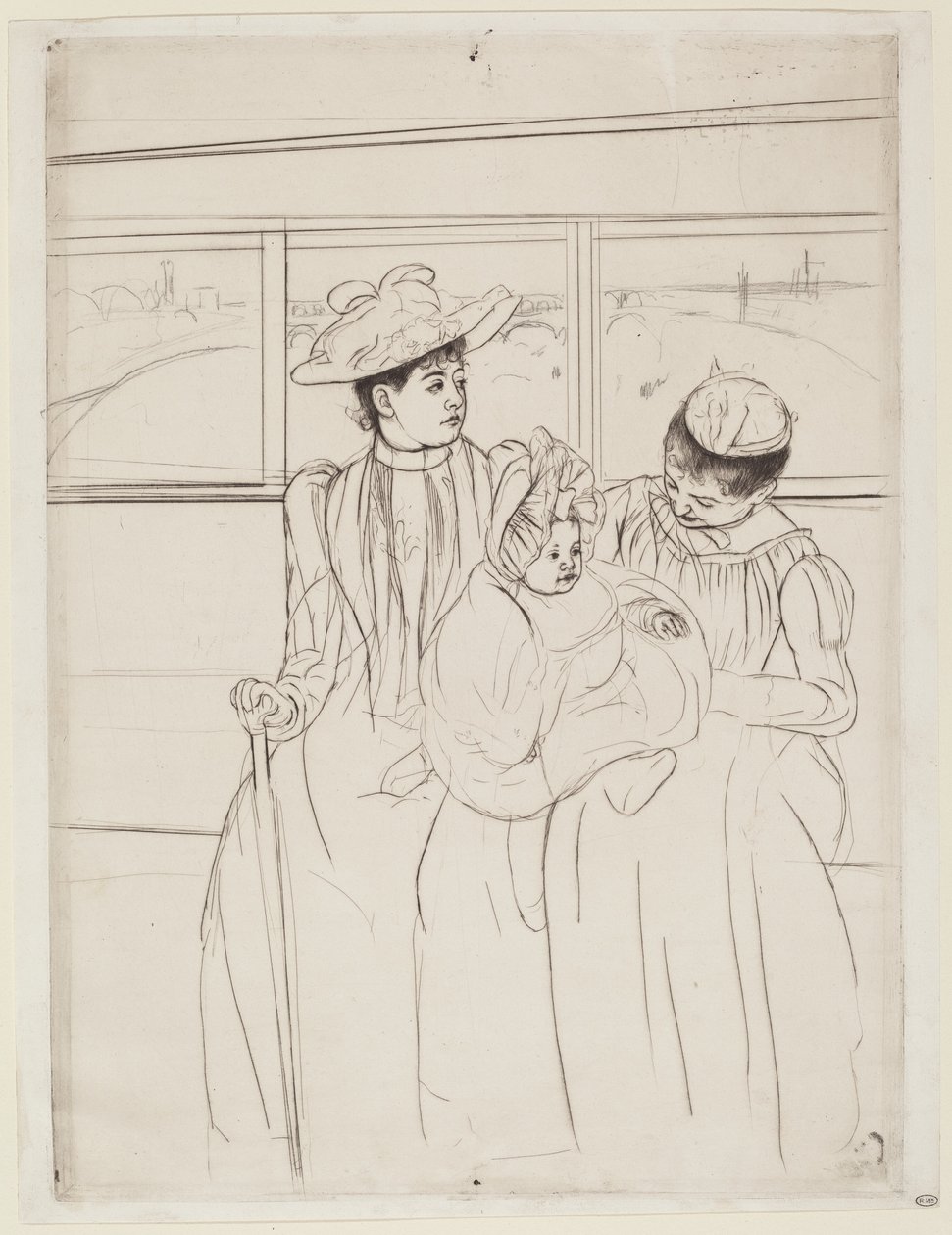 En el ómnibus, 1890-1891 de Mary Cassatt