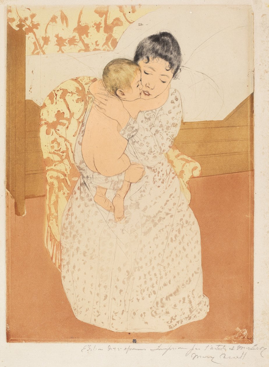 Caricia Maternal, 1890-1891 de Mary Cassatt