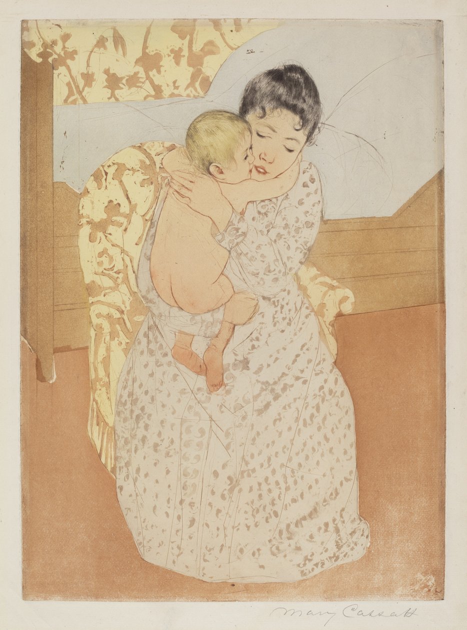 Caricia maternal, c. 1891 de Mary Cassatt