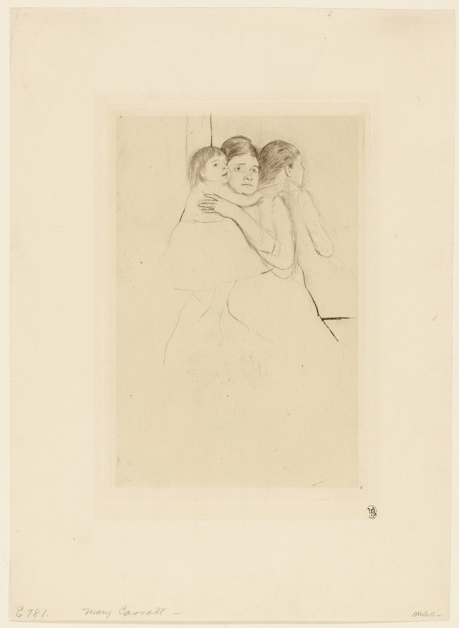 Madre Berthe sosteniendo a su hijo de Mary Cassatt