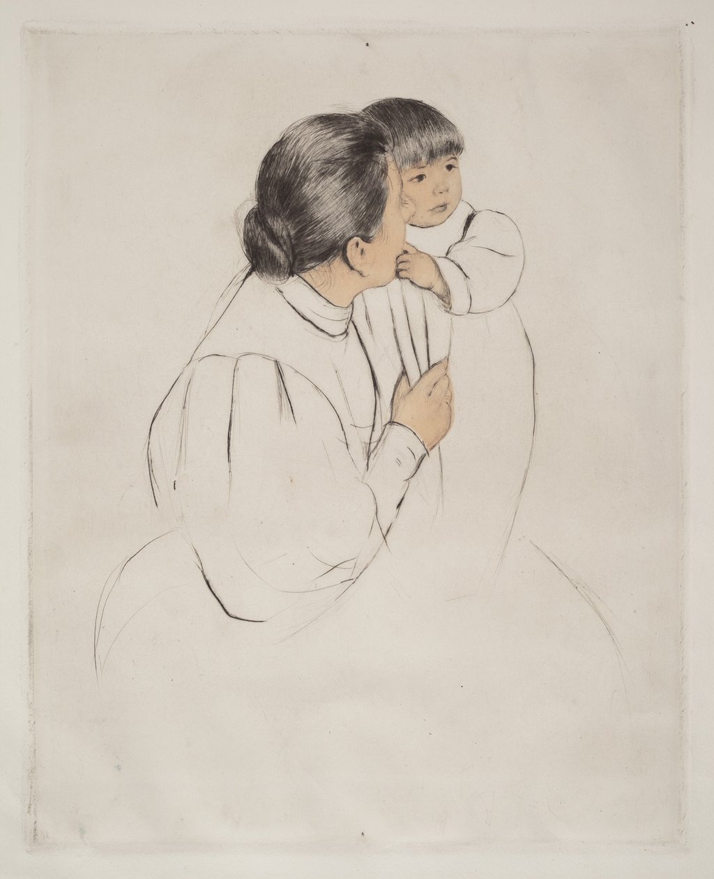 Madre campesina e hijo de Mary Cassatt