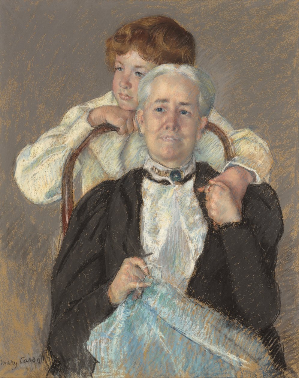 Retrato de la señora Cyrus J. Lawrence con su nieto R. Lawrence Oakley de Mary Cassatt
