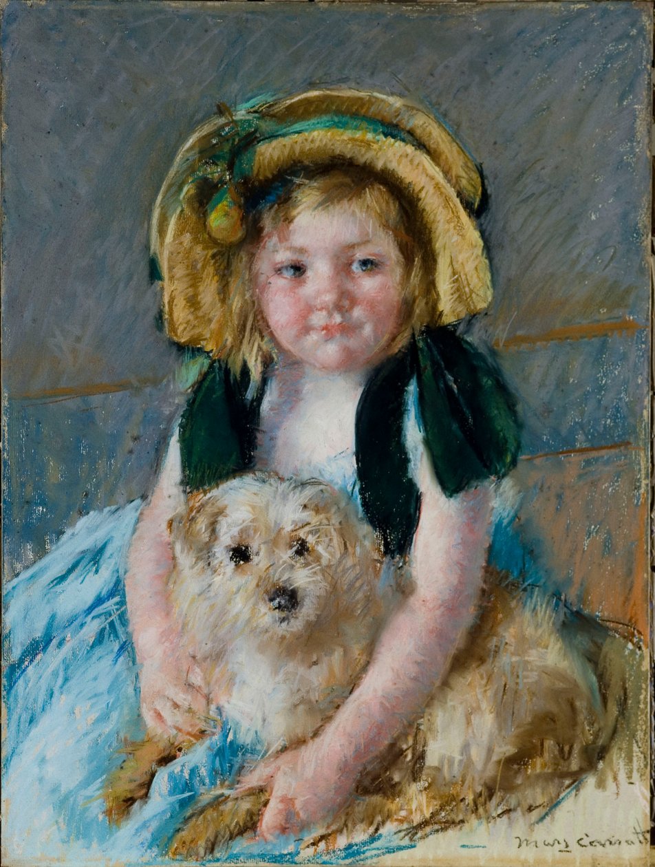 Sara con su perro de Mary Cassatt