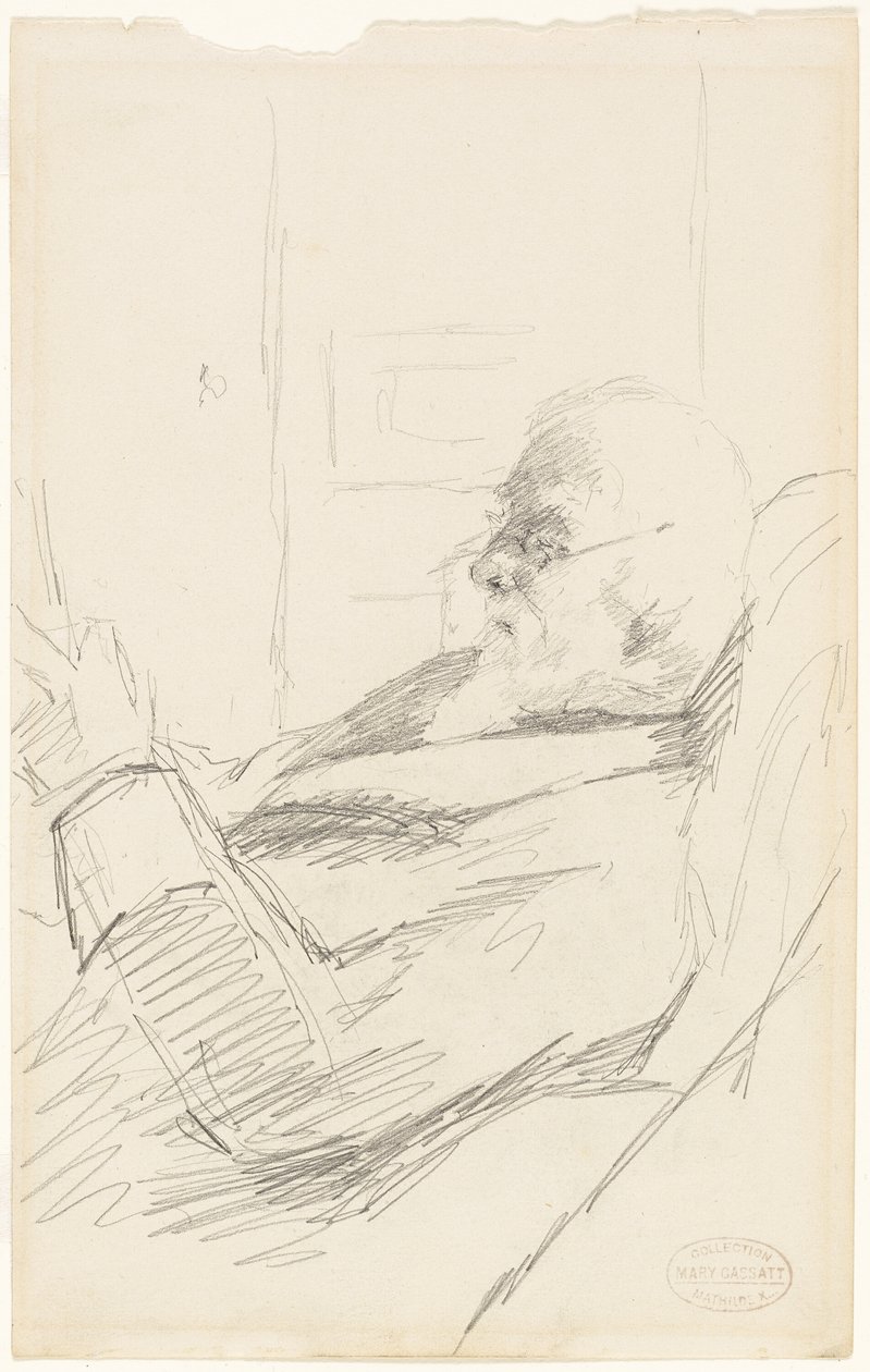El padre del artista Lectura de Mary Cassatt