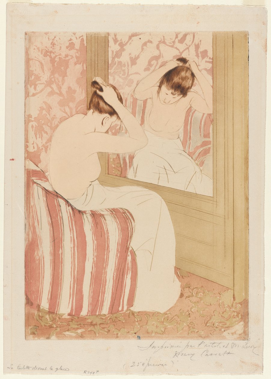 El Peinado, 1890-1891 de Mary Cassatt