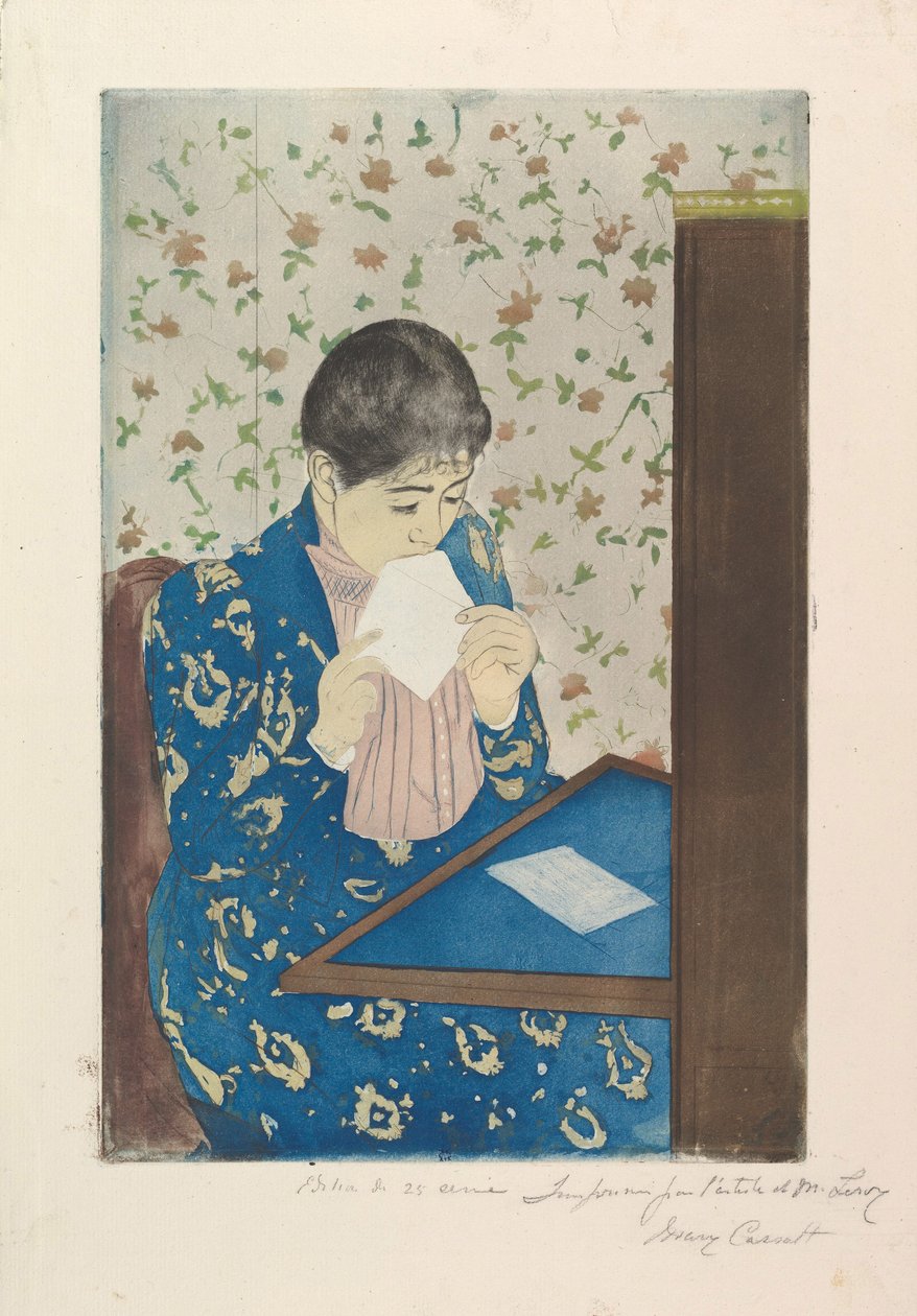 La carta, 1890-91 de Mary Cassatt