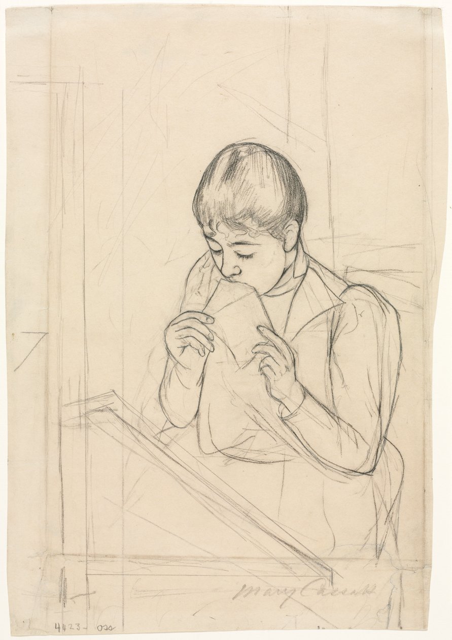 La Carta (recto), La Carta (verso) de Mary Cassatt