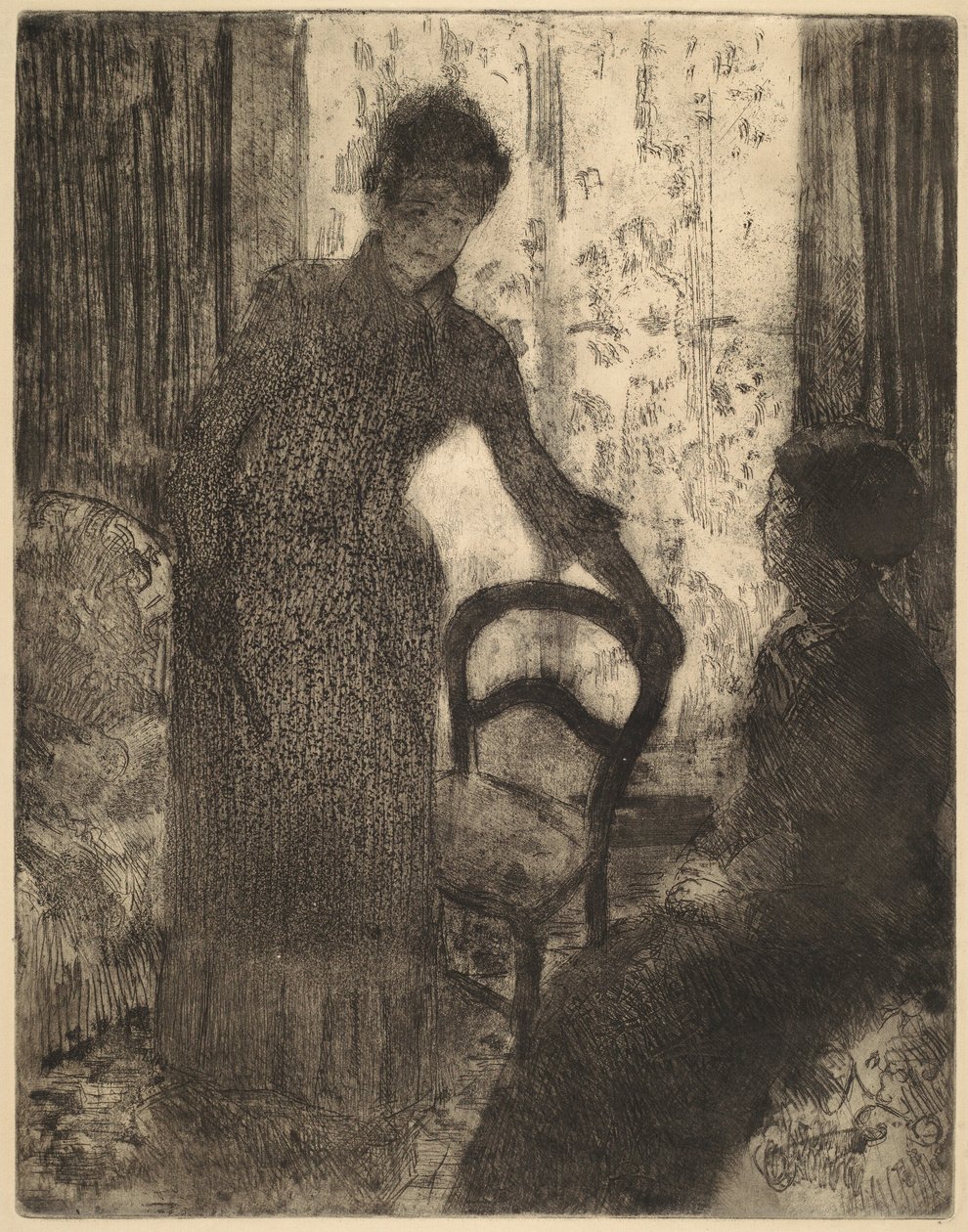 El Visitante, c. 1880 de Mary Cassatt