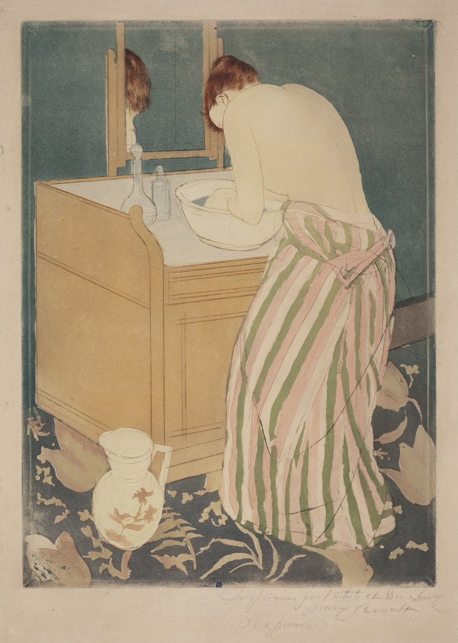 Mujer bañándose de Mary Cassatt