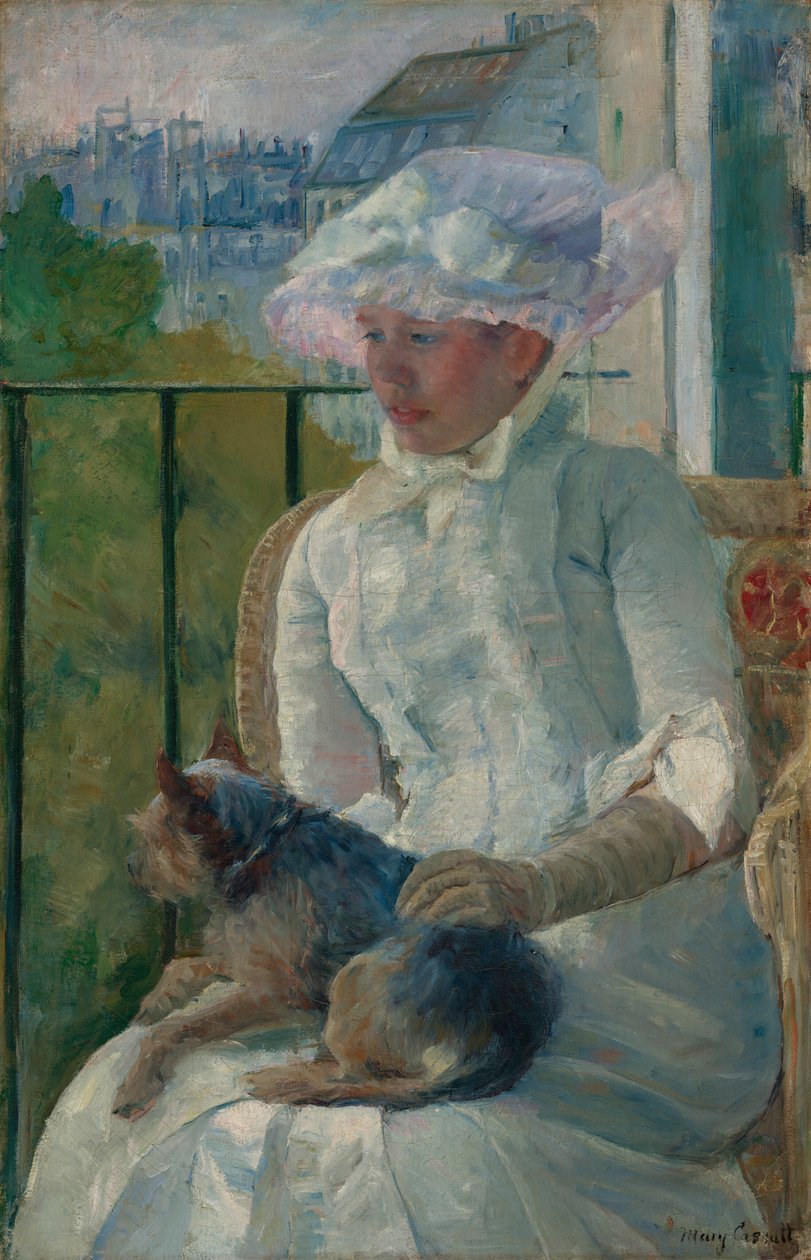 Joven junto a una ventana de Mary Cassatt