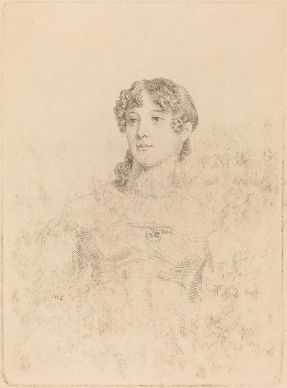 Lady Maria Hooker cuando era Miss Turner a los diecisiete años, 1814 de Mary Dawson Turner