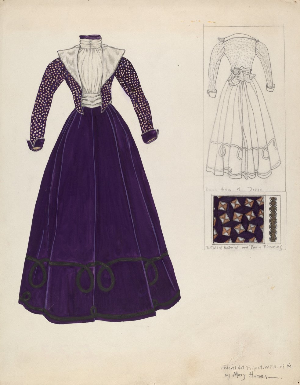 Vestido, c. 1938 de Mary E Humes