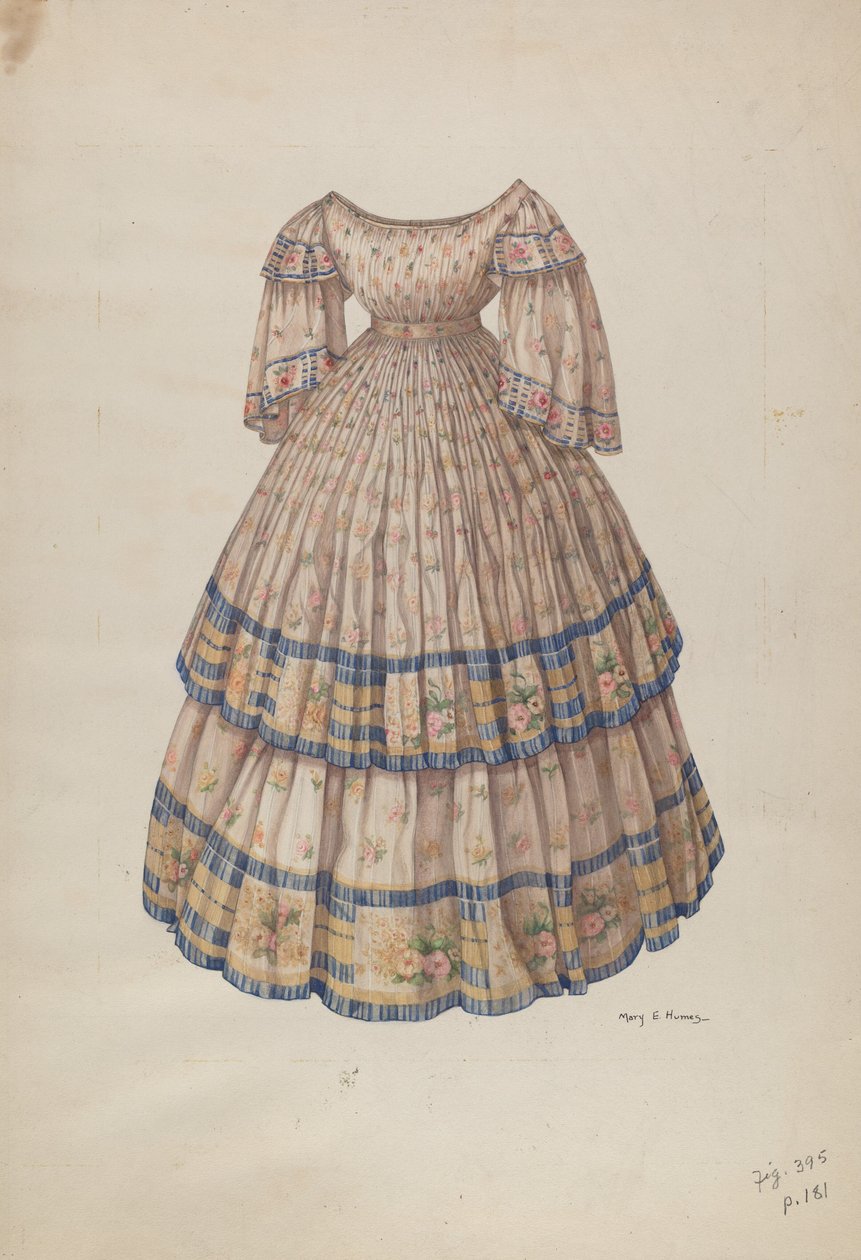 Vestido con falda de aro, 1935-1942 de Mary E Humes