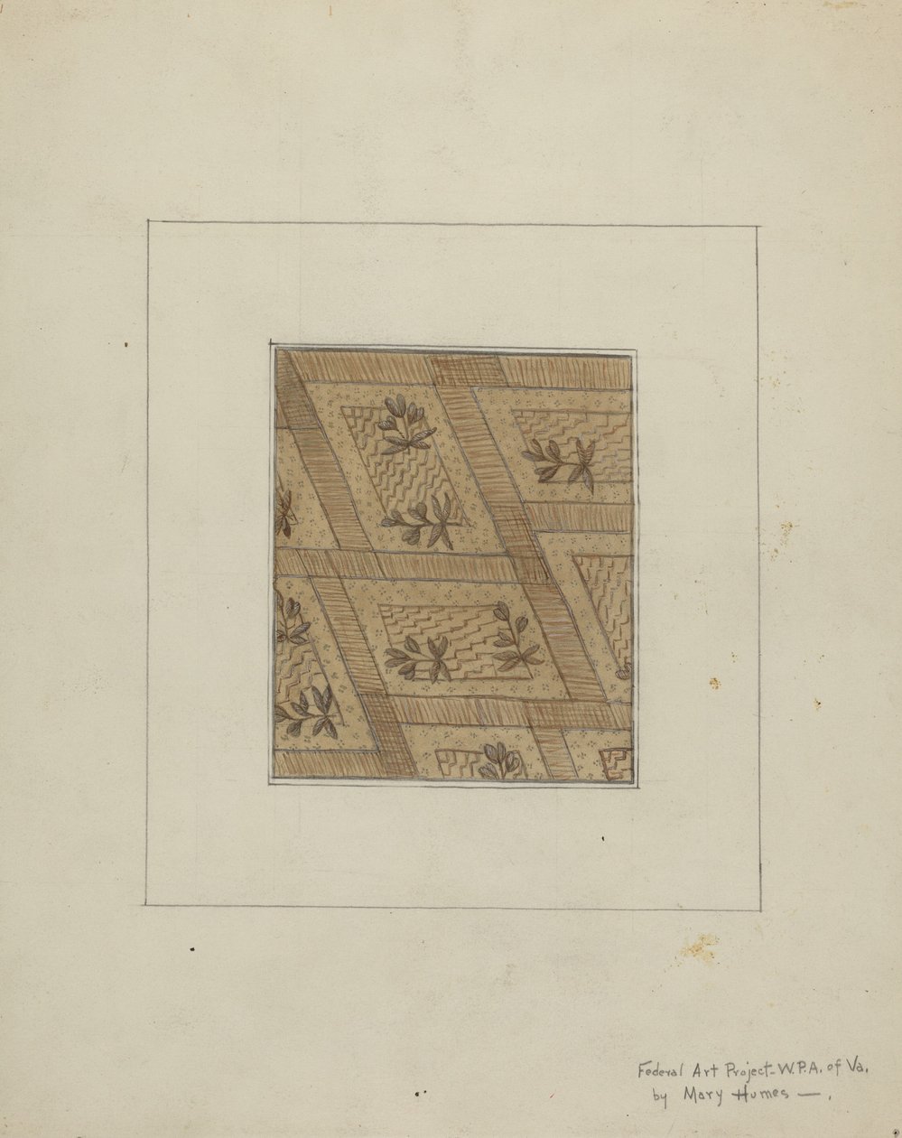 Material de vestido, c. 1937 de Mary E Humes
