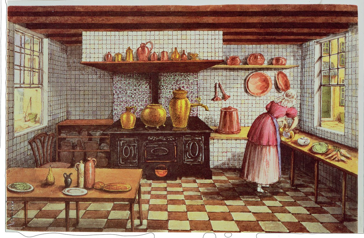 Cocina del Hotel St. Lucas, en la Hoogstraat, Róterdam, 1834 de Mary Ellen Best