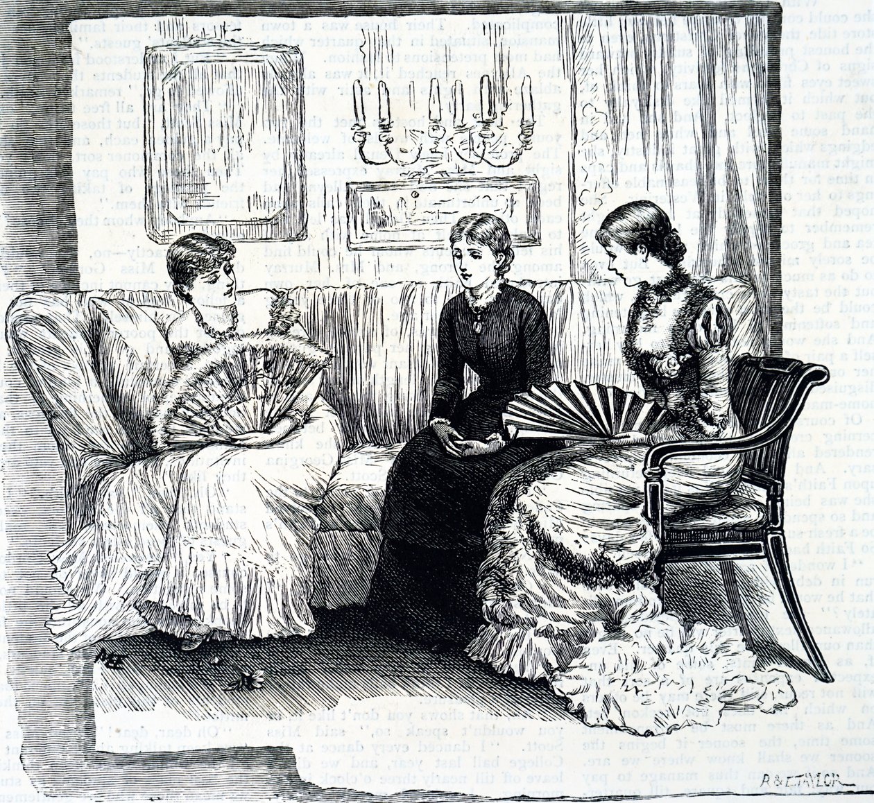 Damas con abanicos de Mary Ellen Edwards
