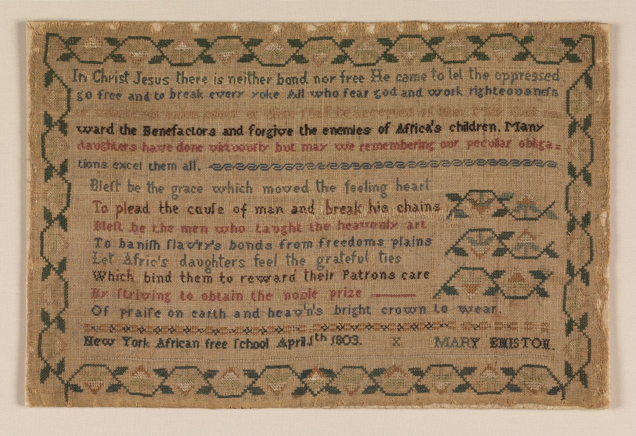 Muestrario de Mary Emiston