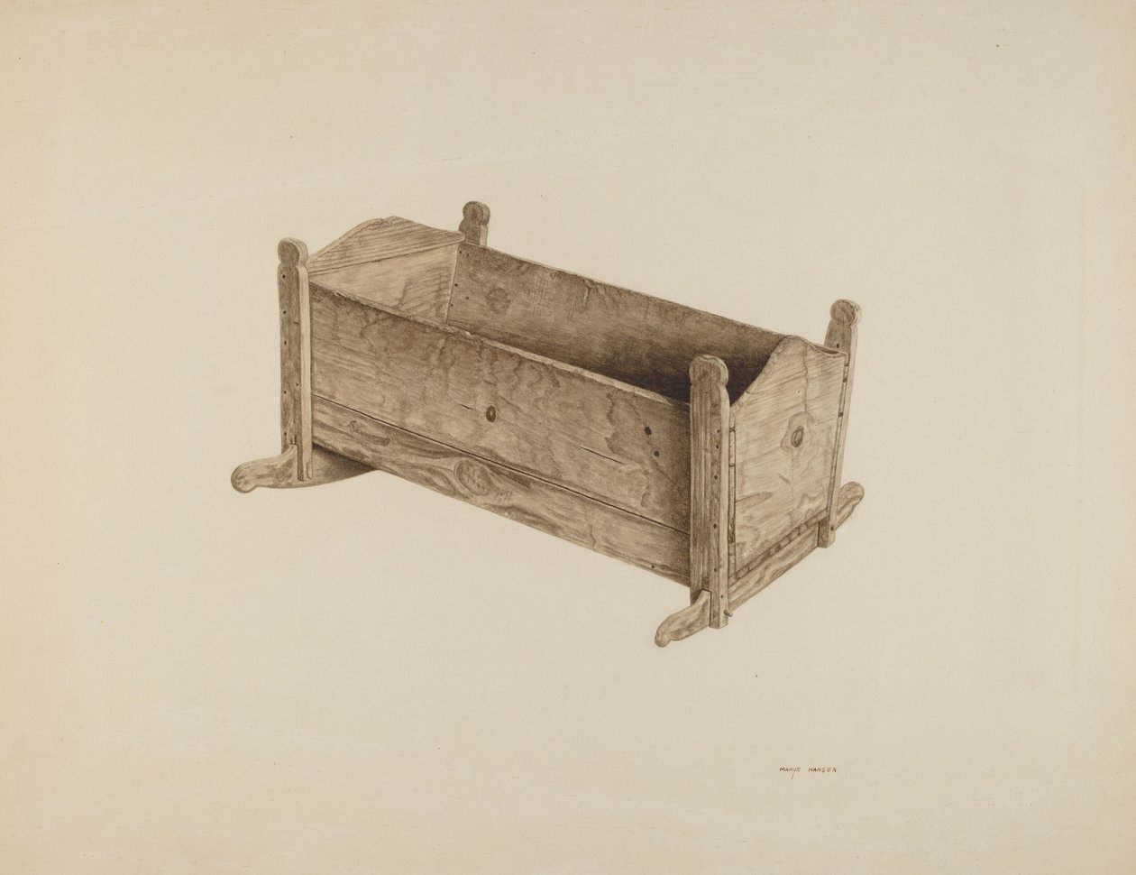 Cuna de caja, c. 1939 de Mary Hansen