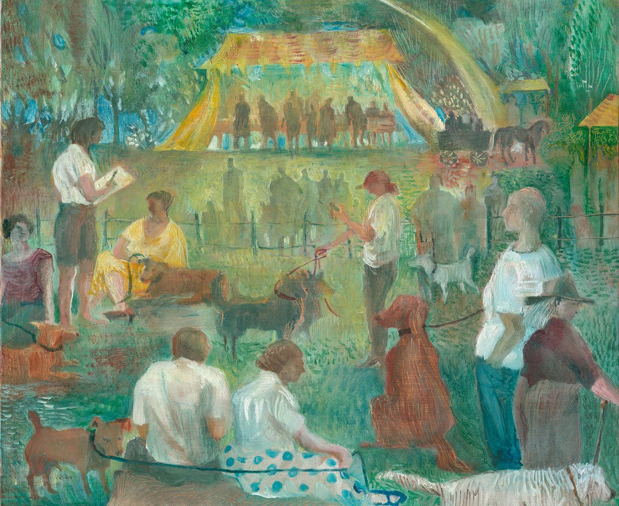 Dog Show, Wadebridge, 2012 (óleo sobre tabla) de Mary Kuper