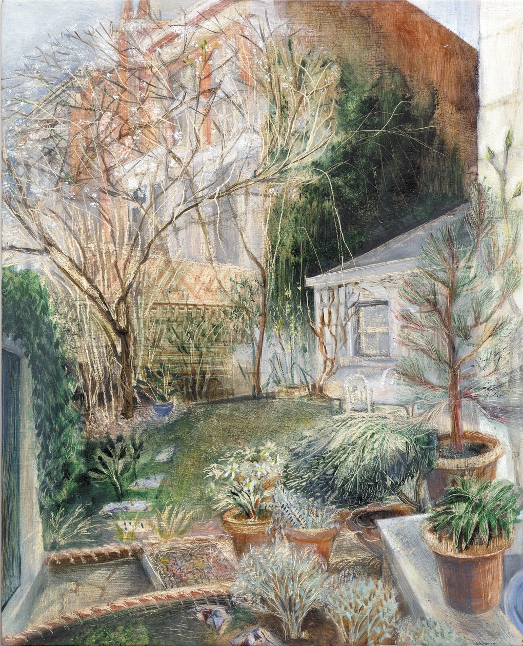 London Garden, 2002 (óleo sobre tabla) de Mary Kuper