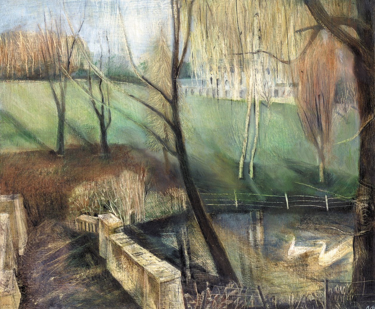 Estanque, Kenwood, 2002 (óleo sobre tabla) de Mary Kuper