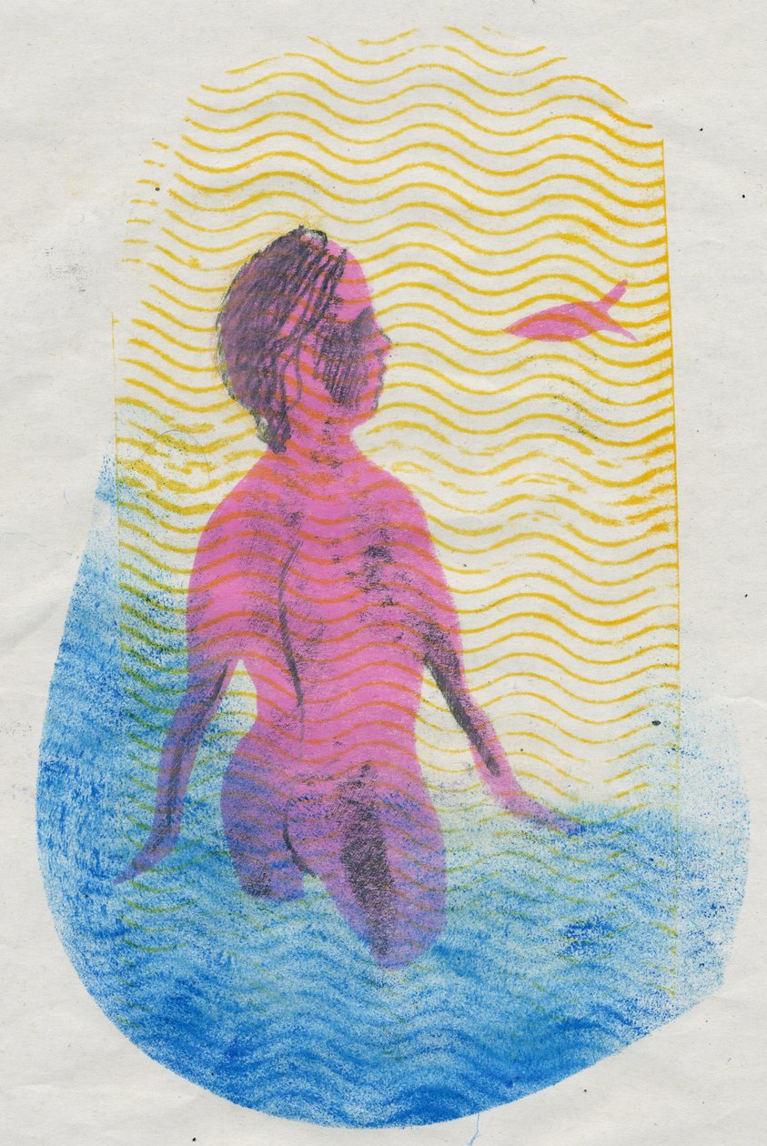 Nadador, 2018 (monocopia) de Mary Kuper