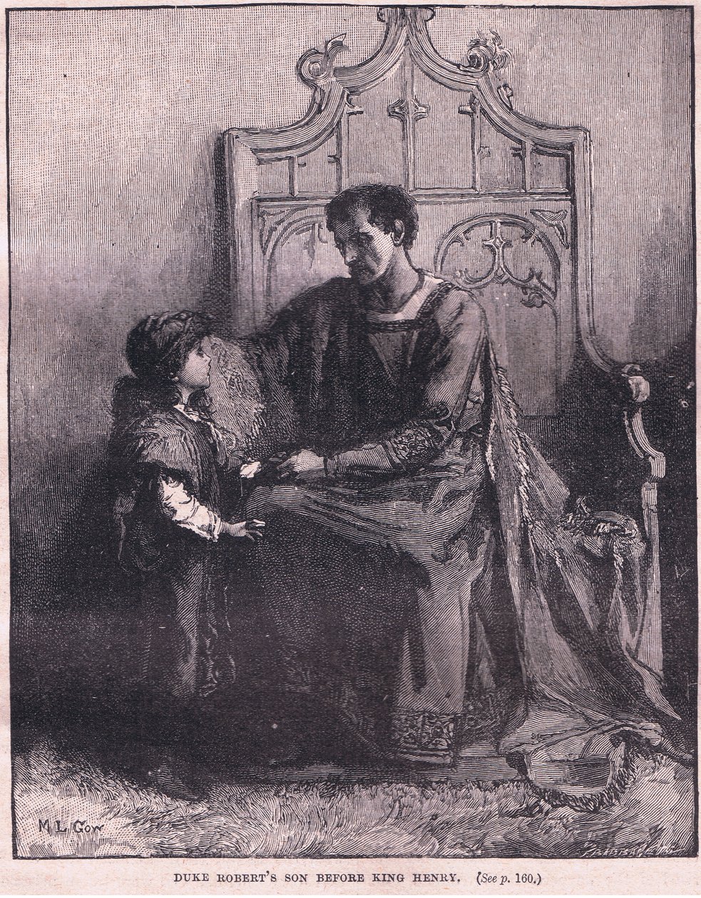 El hijo del duque Roberto ante el rey Enrique AD 1106 de Mary L. Gow