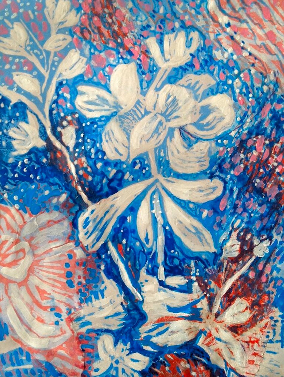 flor bajo la lluvia y el sol de Mary Smith