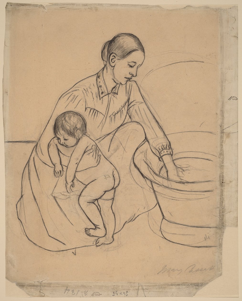 El baño [recto] de Mary Stevenson Cassatt