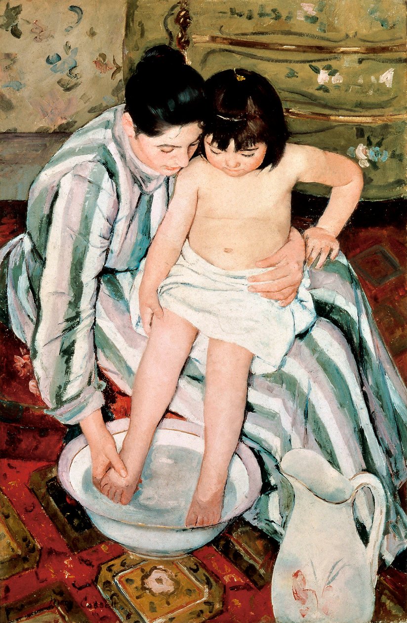 El baño del niño de Mary Stevenson Cassatt