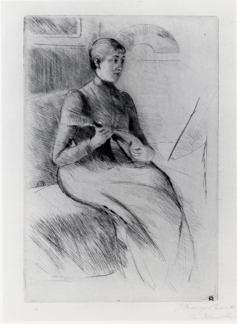 El jugador de mandolina de Mary Stevenson Cassatt