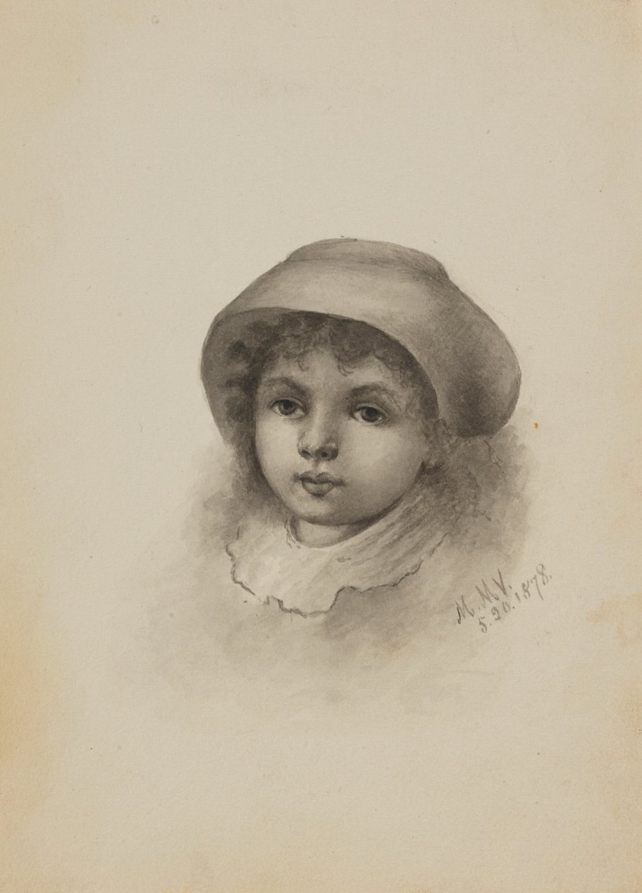 Sin título (Cabeza de niño con sombrero) de Mary Vaux Walcott