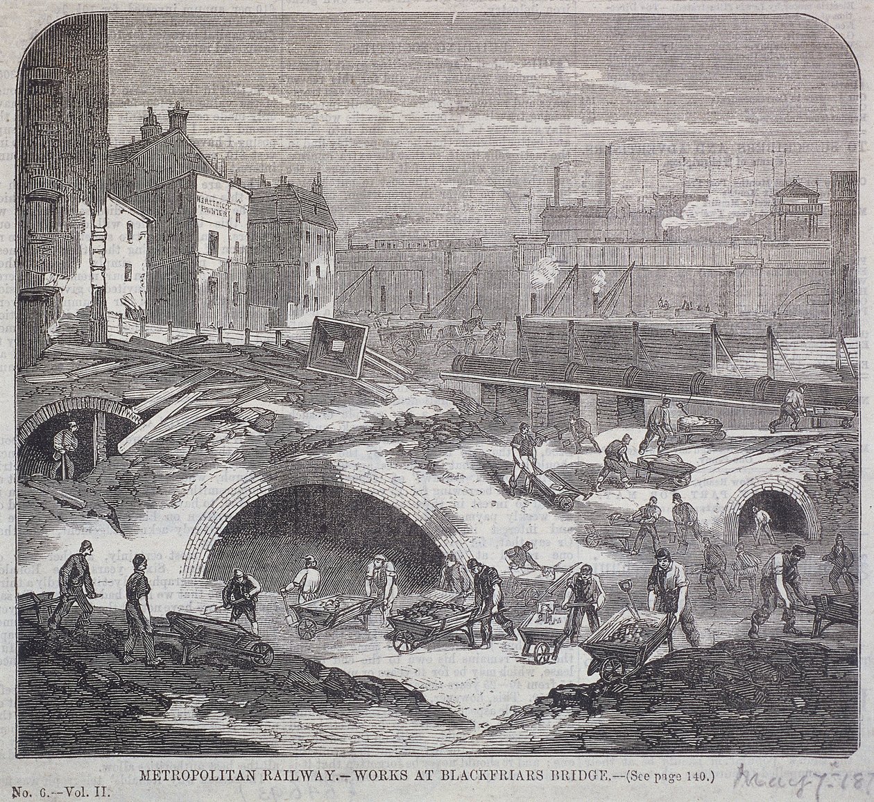 Puente de Blackfriars, Londres, 1863 de Mason Jackson