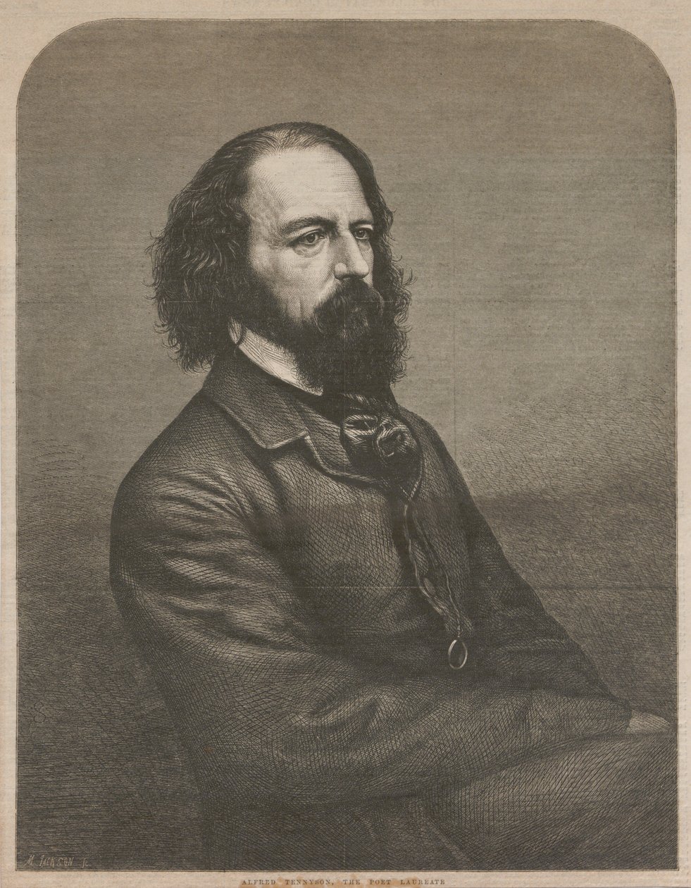 Retrato de Alfred, Lord Tennyson 1809-1892, 1864 de Mason Jackson