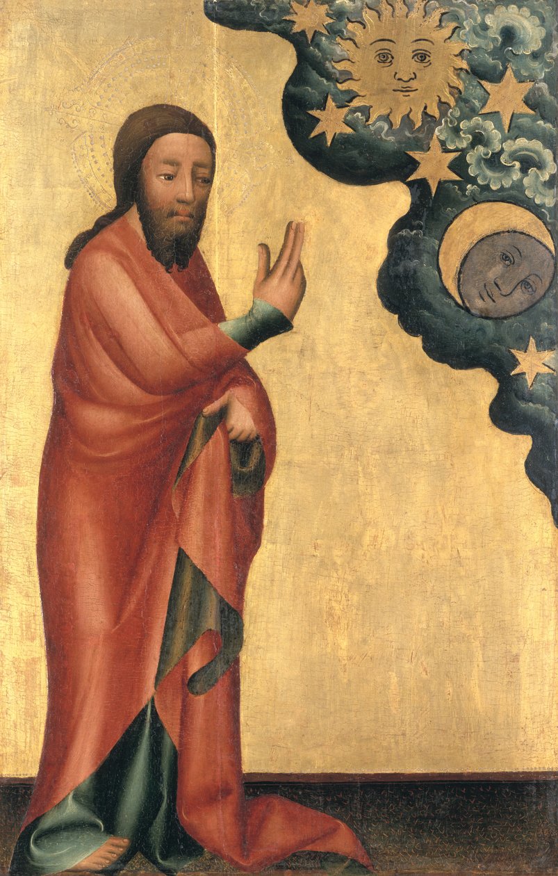 La creación del sol, la luna y las estrellas (detalle) de Master Bertram of Minden