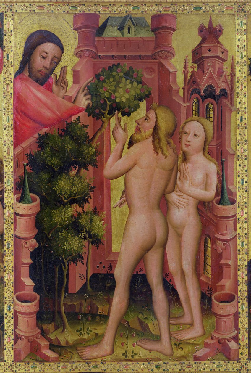 El Árbol del Conocimiento, detalle del Retablo de Grabow, 1379-83 de Master Bertram of Minden