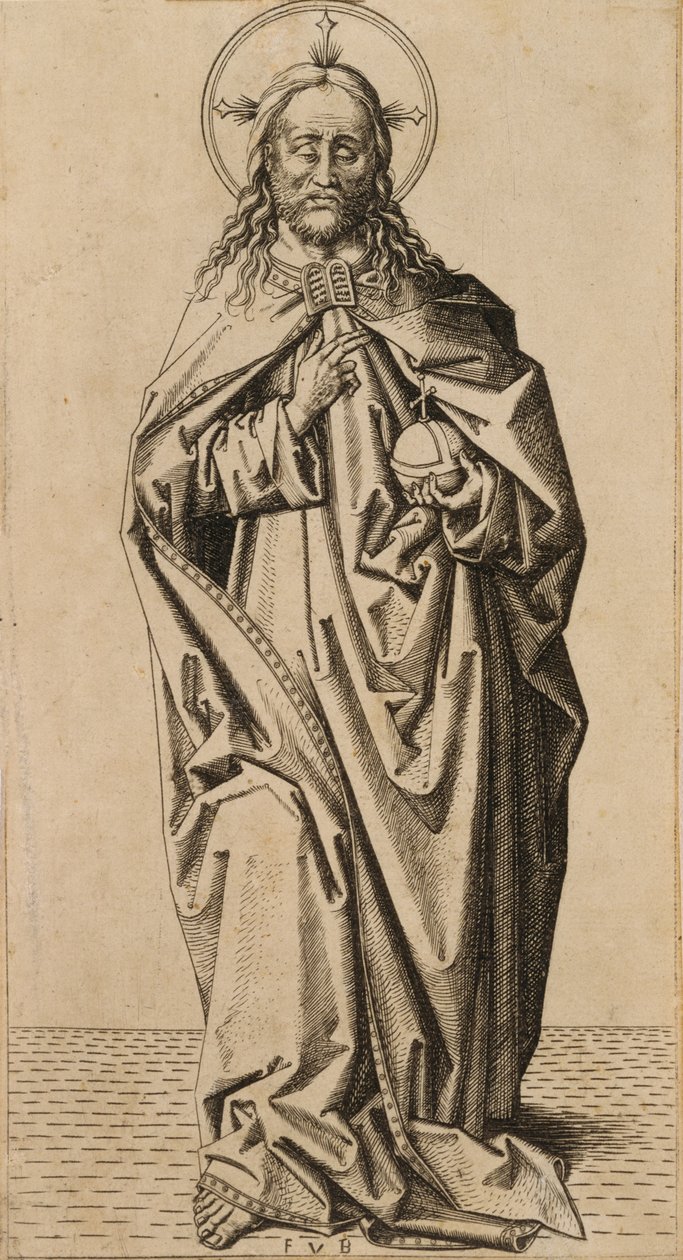 Cristo, de la serie Cristo y los Doce Apóstoles de Master F.V.B. fl.1480 1500 Master F.V.B. fl.1480 1500