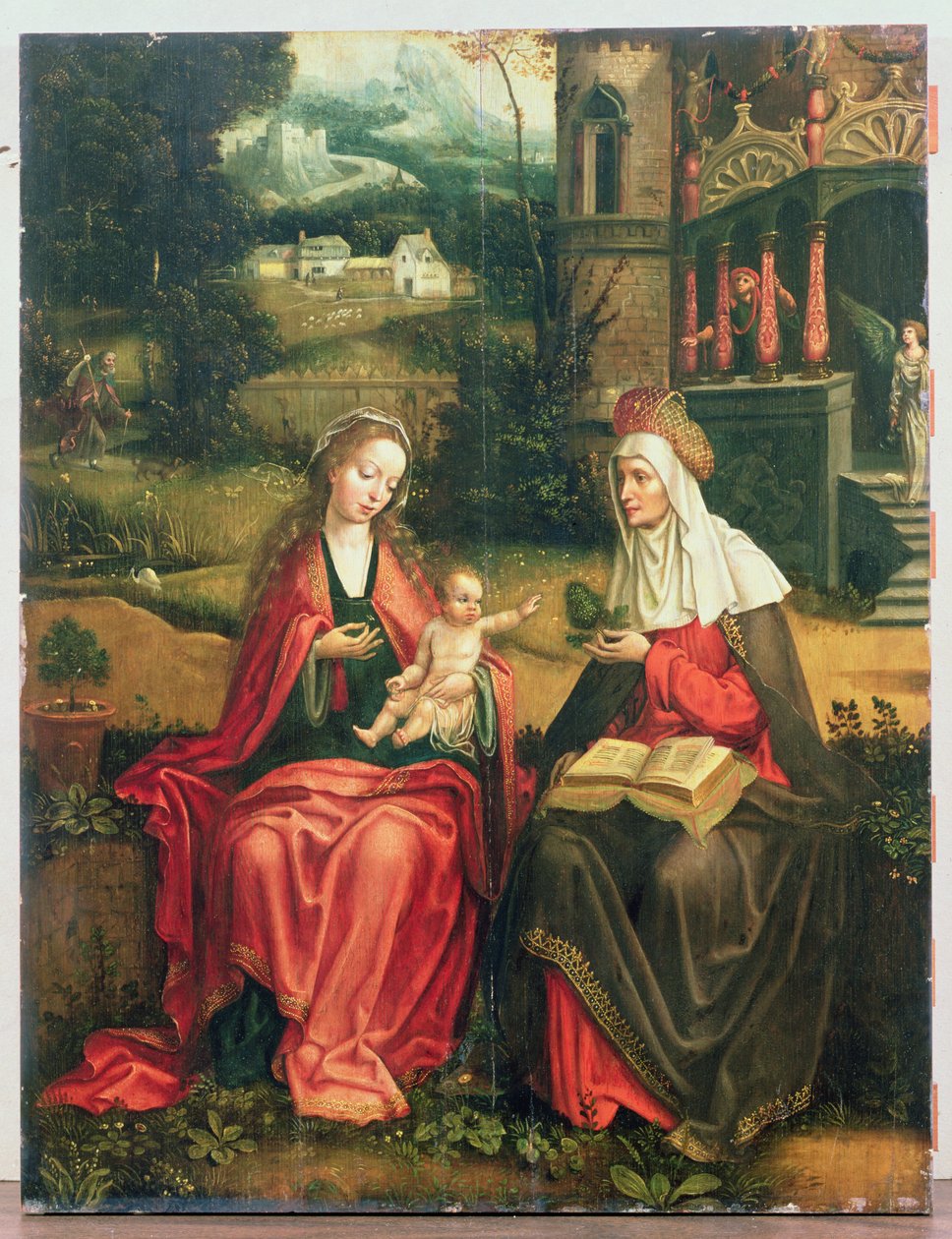 Madonna y el Niño con Santa Ana de Master of 1518