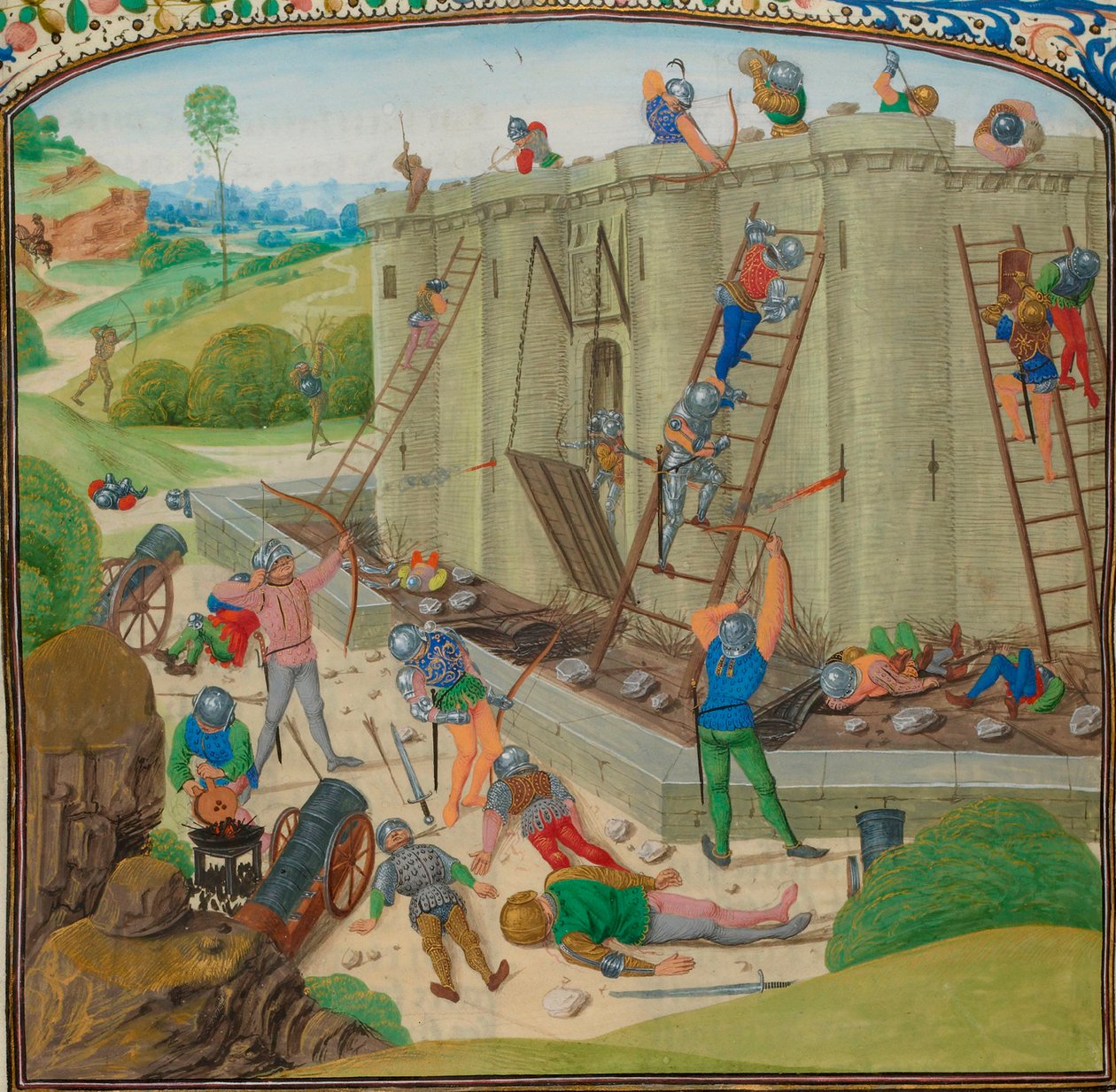 Las representaciones más antiguas conocidas del castillo ilustran el asedio de Brest por el duque de Lancaster en 1386 de Master of Anthony of Burgundy